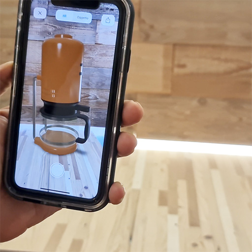Passo 4: lo smartphone crea una rappresentazione 3D di un pezzo della tua stanza e posiziona l'oggetto 3D sulla superficie.