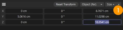 Checking the number of polygons in Object Information window