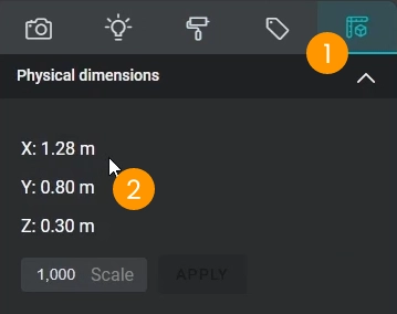 Controllare le dimensioni fisiche per il dimensionamento corretto in AR.