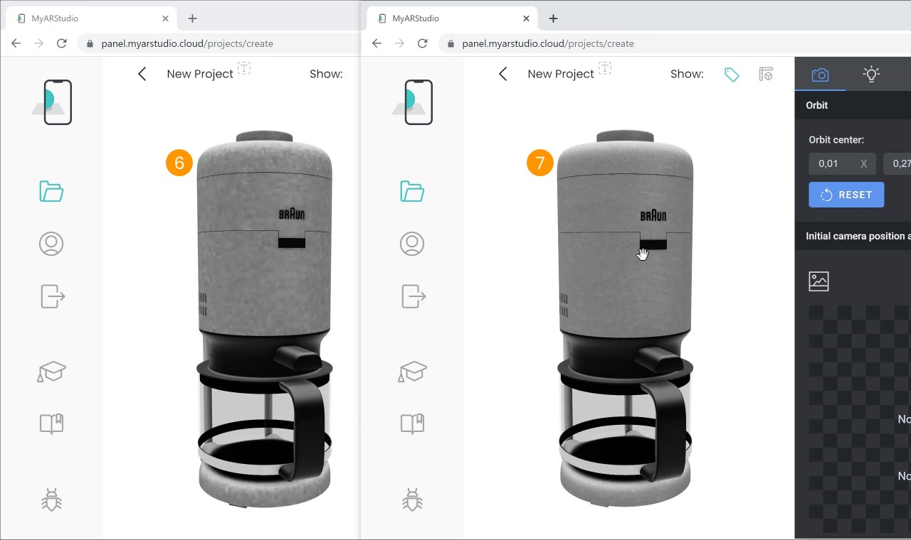 Examples of wrong dpi settings (on the left) and right dpi settings (on the right)